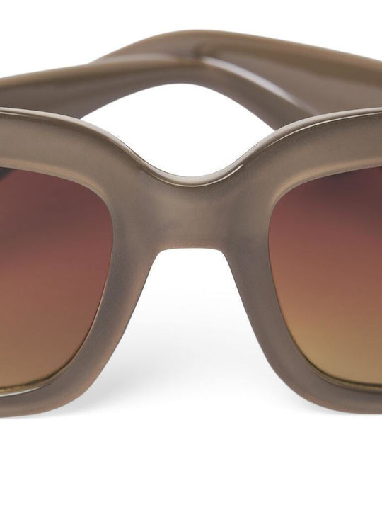 Jack & Jones Women's Sunglasses with Brown Plastic Frame and Brown Gradient Lens 12263221