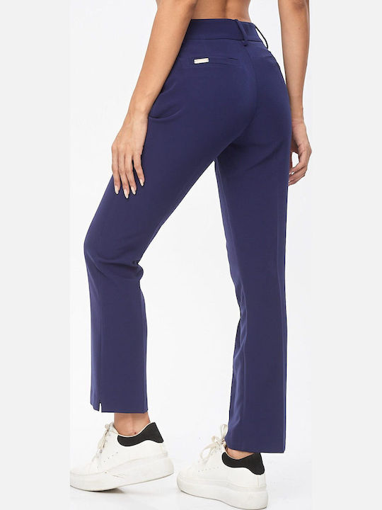 Damen Stoff Hose Blue