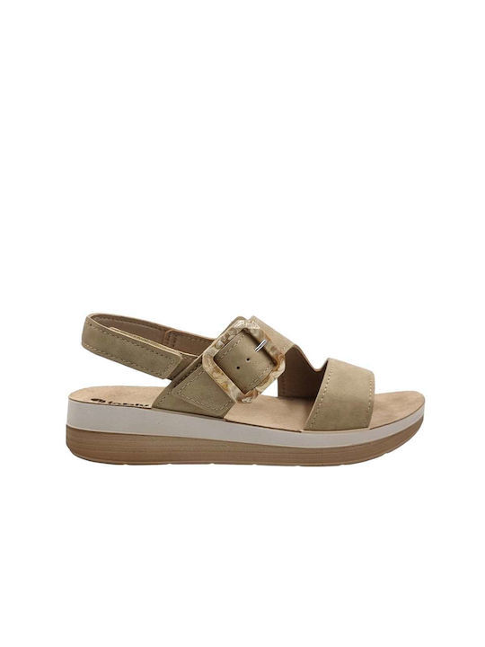 Inblu Women's Flat Sandals in Beige Color