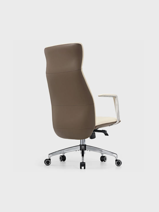 Reclining Office Chair with Fixed Arms White Eureka Ergonomic