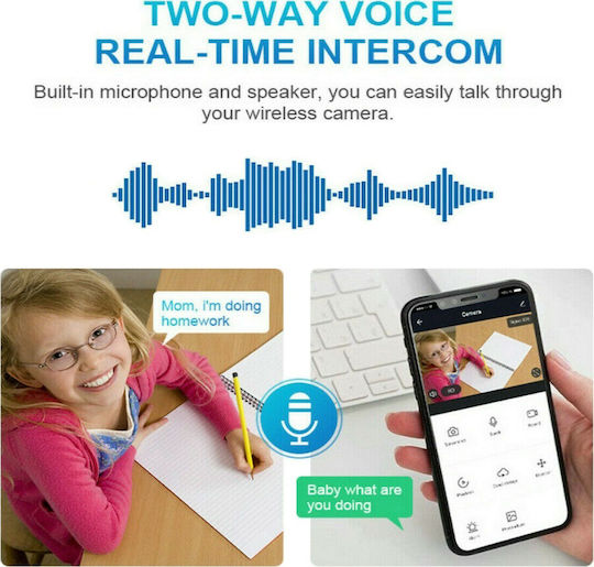 JT8177 IP Überwachungskamera Wi-Fi Full HD 1080p Wasserdicht mit Zwei-Wege-Kommunikation und Objektiv 3.6mm