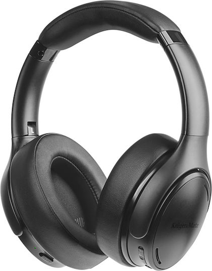 Kruger & Matz KM0663 Ασύρματα / Ενσύρματα Over Ear Ακουστικά με 30 ώρες Λειτουργίας Μαύρα