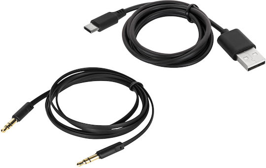 Kruger & Matz KM0663 Ασύρματα / Ενσύρματα Over Ear Ακουστικά με 30 ώρες Λειτουργίας Μαύρα