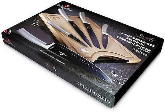 Berlinger Haus Rectangular Wooden Chopping Board Set with Knives Moonlight Edition 6pcs