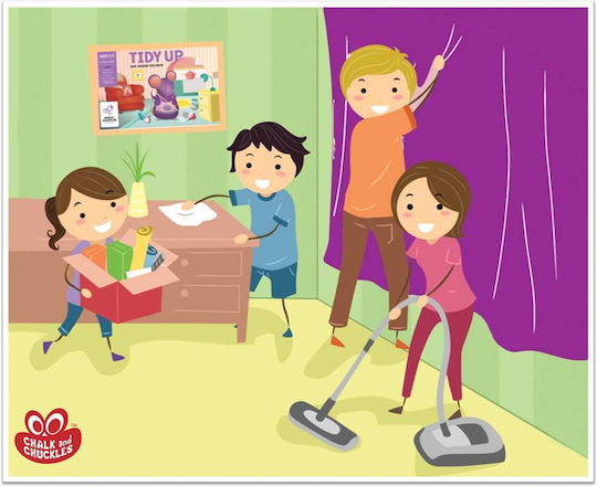 Board Game Tidy up for 2-4 Players 3+ Years Old Chalk & Chuckles