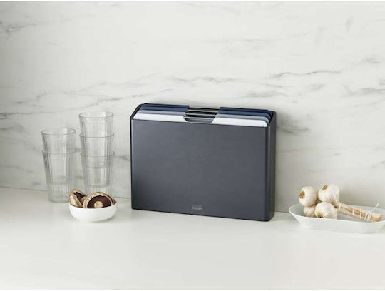 Joseph Joseph Rectangular Plastic Chopping Board Set Gray 35.7x26.2cm