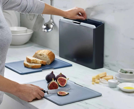 Joseph Joseph Rectangular Plastic Chopping Board Set Gray 35.7x26.2cm