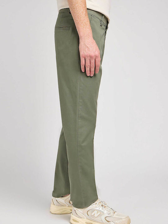 Trousers Chino Elastic in Slim Fit Olive