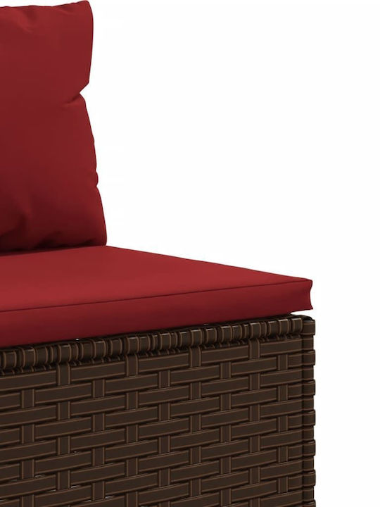 Canapea De Colț Pentru Exterior Din Rattan Cu Perne 55x55x57.5cm