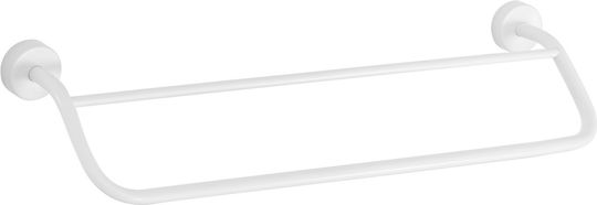 Karag Moderno Double Wall-Mounted Bathroom Rail 50x50cm White Karag Moderno Double Wall-Mounted Bathroom Rail 50x50cm White