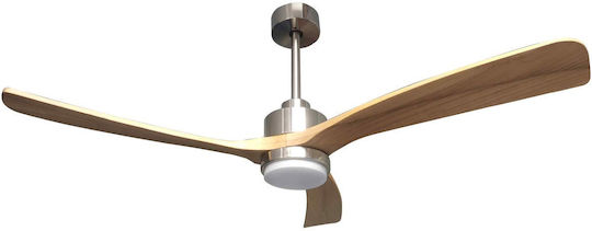Lucas Deckenventilator 106cm mit Leuchte Braun / Silber