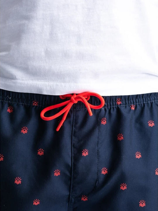 Men's Swimwear Shorts Blue with Patterns