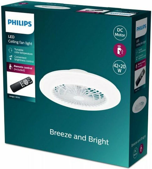 Philips Amigo Plafonieră 57.7cm Cu Lentile De Mărire Albă