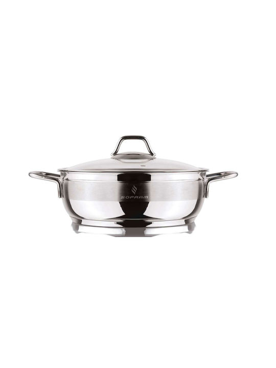 Sofram Soft Ανοξείδωτη Ρηχή Κατσαρόλα 5lt / 28cm