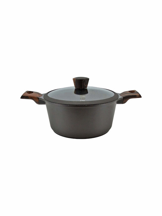 Ankor Oală Adâncă Din Aluminiu Turnat 24cm Gri Închis