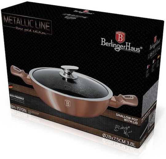 Berlinger Haus Metallic Line Flacher Topf aus Gussaluminium 3.8Es / 28cm