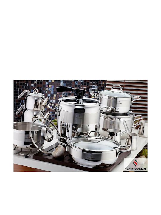Sofram Soft Shallow Stainless Steel Pot 6.5lt / 30cm