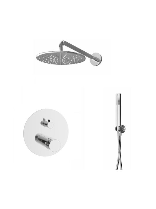 Karag Joan για Ντουζιέρα 2 Εξόδων Inox Ασημί