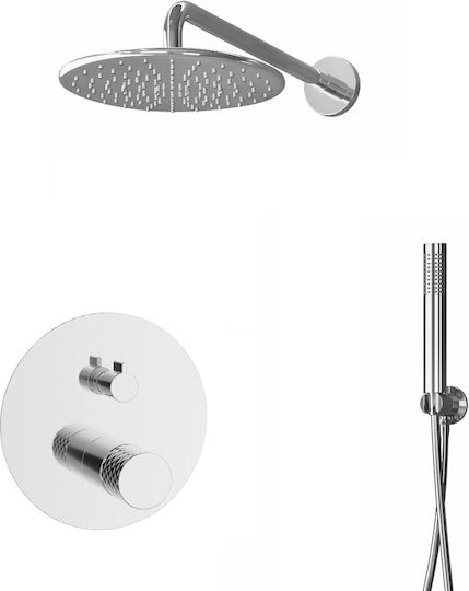 Karag Joan για Ντουζιέρα 2 Εξόδων Inox Ασημί