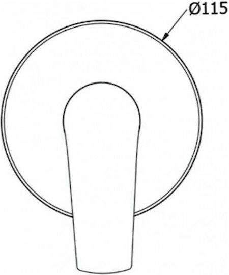 Viospiral Optima Μίκτης Μπαταρίας Εντοιχισμού Νιπτήρα 1 Εξόδου Μαύρος