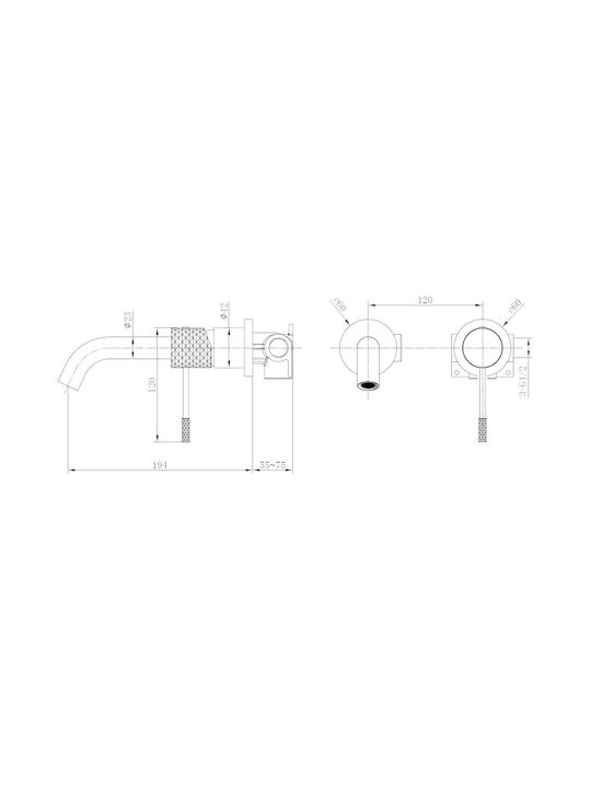 Imex Built-in Faucet Mixer for Shower Bronze