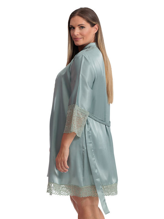 Jasmin Summer Women's Pyjama Set Satin Green