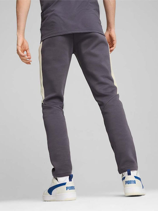 Evostripe Pants Παντελόνι Φόρμας με Λάστιχο Γκρι - Μωβ