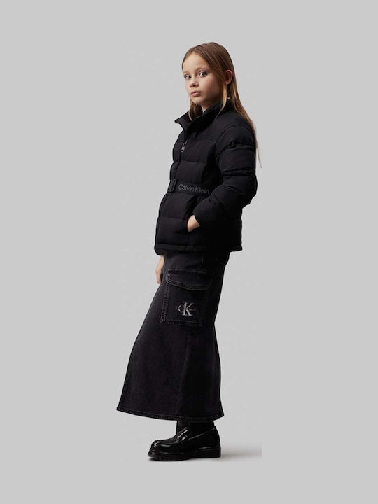 Kids' Casual Jacket Black Logo