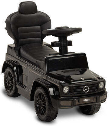 Caretero Mercedes G350 D Baby Lauflernhilfe Ride On mit Elterngriff Schwarz