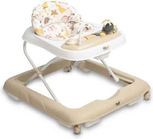 Caretero Baby Walker with Music for 6+ Months Brown