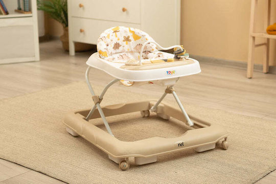 Caretero Baby Walker with Music for 6+ Months Brown