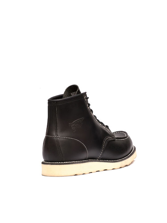 RED WING 6 INCH CLASSIC MOC LEATHER BOTTOM - Black 185813037