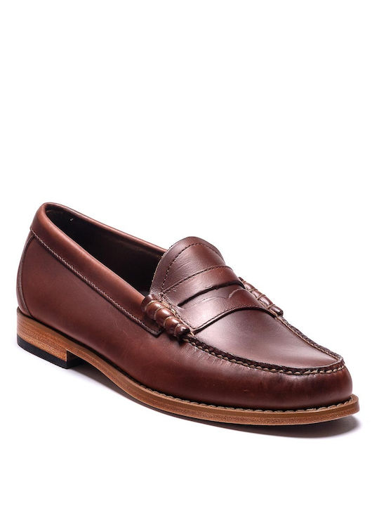 G.H. BASS & CO LEATHER MOCASINS - Coffee 3121101142/BROWN