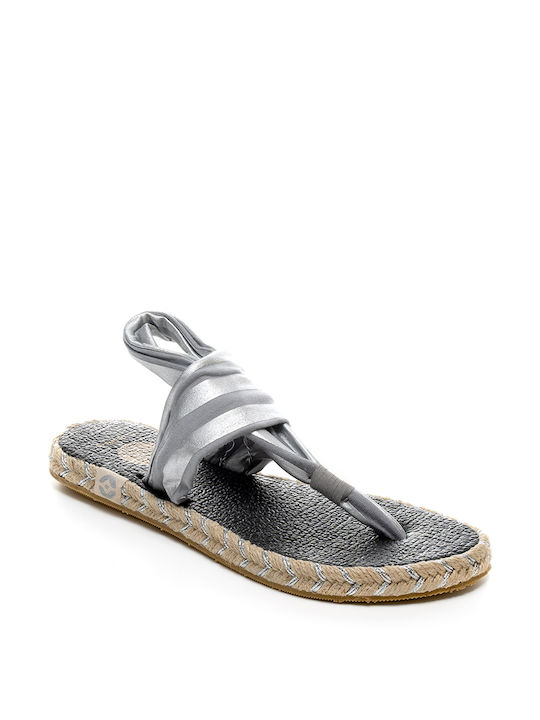 NALHO FLAT SANDALS - Metallic grey GANIKA/METALLIC