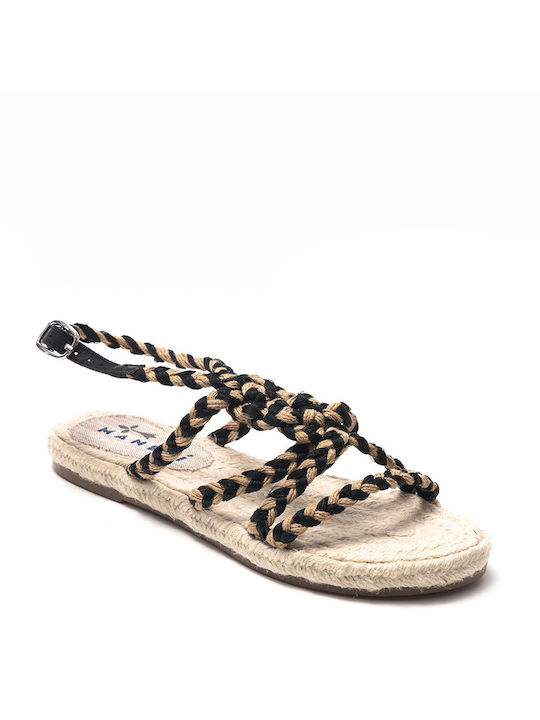 MANEBI YUCATAN SANDALS IN PINE - Black Y0/NATURAL F7.5