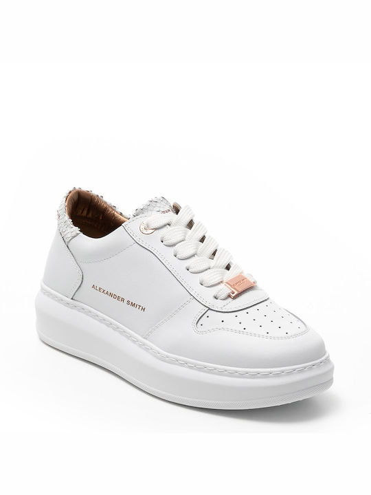 ALEXANDER SMITH LEATHER SNEAKERS - White CAMBRIDGED/WHITE