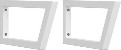 vidaXL Metallic Shelf Brackets White 200x450mm 2pcs 4007279