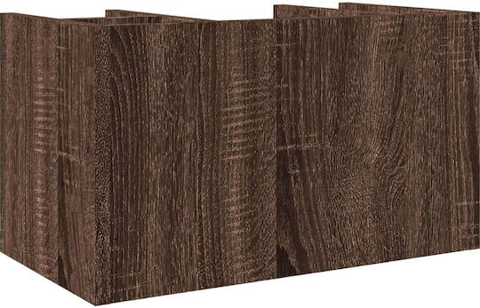 Ξύλινη Θήκη Χαρτιών σε Καφέ Χρώμα 24x25x44.5εκ. 1τμχ