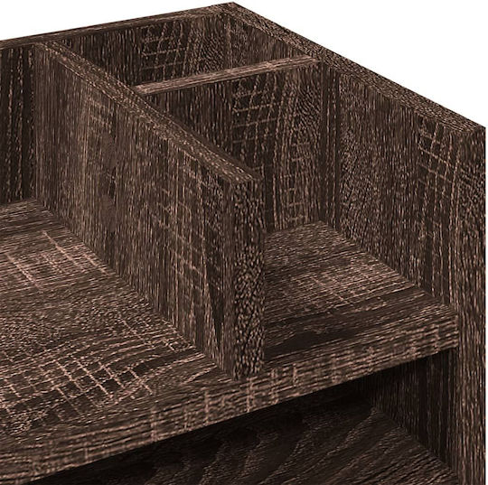 Ξύλινη Θήκη Χαρτιών σε Καφέ Χρώμα 24x25x44.5εκ. 1τμχ