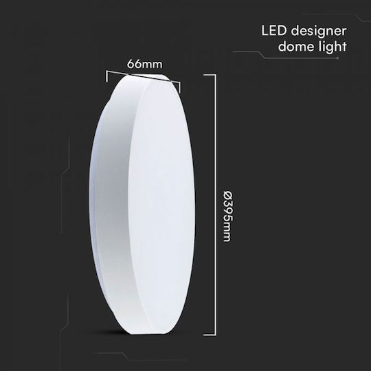 V-TAC Στρογγυλό Εξωτερικό LED Panel 30W με Φυσικό Λευκό Φως