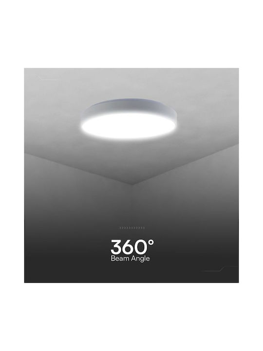 V-TAC Στρογγυλό Εξωτερικό LED Panel 30W με Φυσικό Λευκό Φως