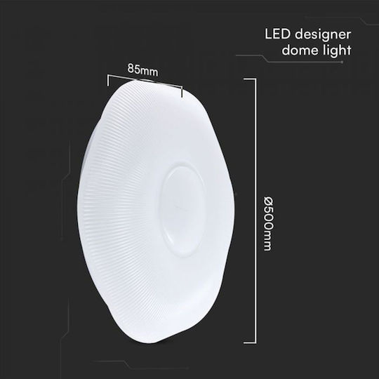 V-TAC Στρογγυλό Εξωτερικό LED Panel 30W με Φυσικό Λευκό Φως
