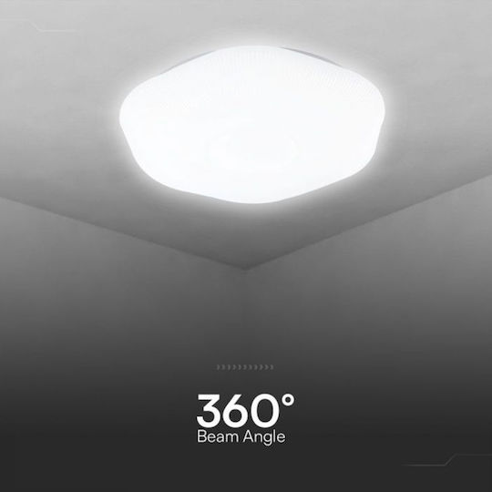 V-TAC Στρογγυλό Εξωτερικό LED Panel 30W με Φυσικό Λευκό Φως