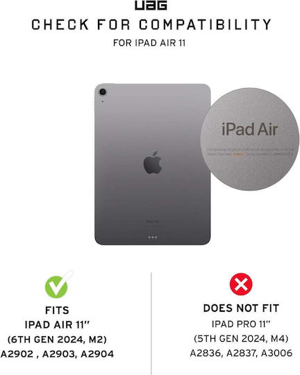 UAG Flip Cover Durable with Keyboard Transparent for iPad Air 11" 2024/2025/2026