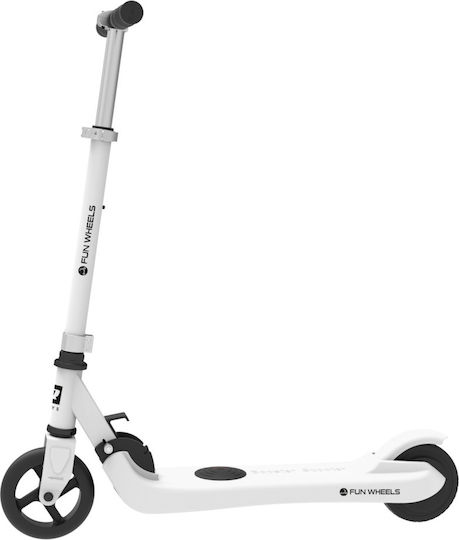 Rebel Fun Wheels Electric Children's Scooter with 12km/h Max Speed and 6km Autonomy in White Color