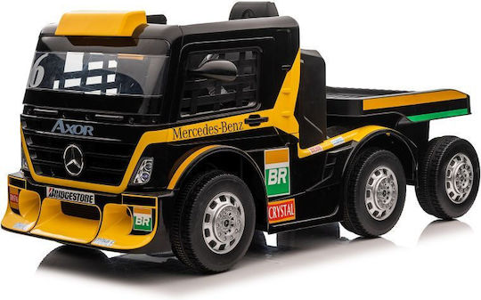XMX622B Mașină + Remorcă cu Ecran LCD Camion Cu Un Loc Cu Telecomandă 12 Volți Galben Pentru 3+ Ani