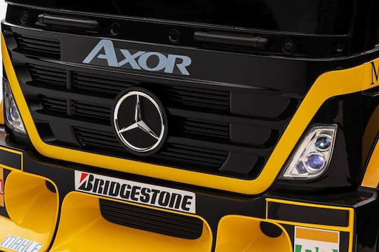XMX622B Mașină + Remorcă cu Ecran LCD Camion Cu Un Loc Cu Telecomandă 12 Volți Galben Pentru 3+ Ani