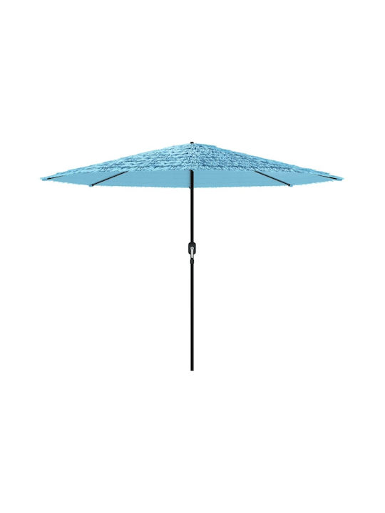 Rundschreiben Metallischer Blauer Garten- und Terrassen-Sonnenschirm Φ3.24xΥ2.47m