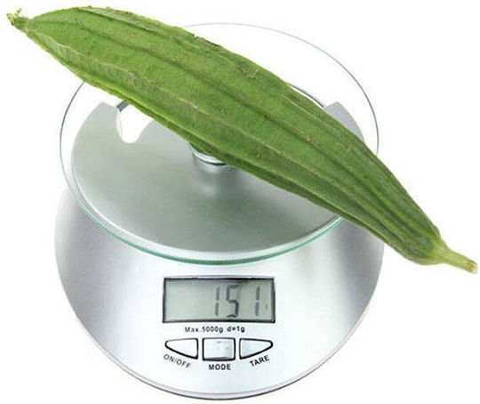 Verk Group Cântar Digital de Bucătărie cu Bol până la 5kg Argintiu