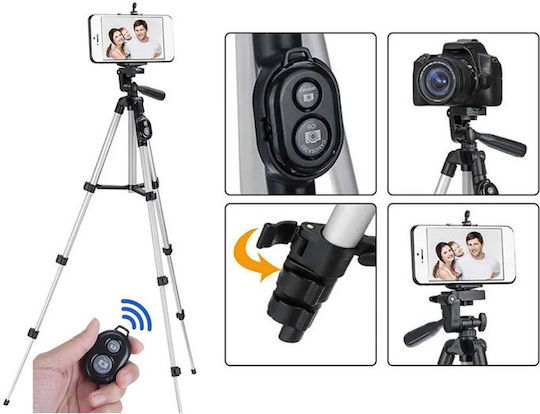 Verk Group Selfie Stick Cell Phone Tripod Bluetooth Silver